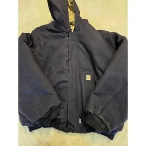 Carhartt J140 FR Men's Size 2XL Black Jacket Full Zip With Hood
